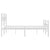 Metal Bed Frame without Mattress with Footboard White 135x190 cm