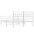 Metal Bed Frame without Mattress with Footboard White 135x190 cm