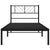 Metal Bed Frame without Mattress with Headboard Black 90x190 cm