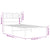 Metal Bed Frame without Mattress with Headboard Black 90x190 cm