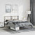 Metal Bed Frame without Mattress with Headboard Black 150x200 cm