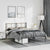 Metal Bed Frame without Mattress with Footboard Black 135x190 cm