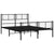Metal Bed Frame without Mattress with Footboard Black 135x190 cm