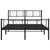 Metal Bed Frame without Mattress with Footboard Black 135x190 cm