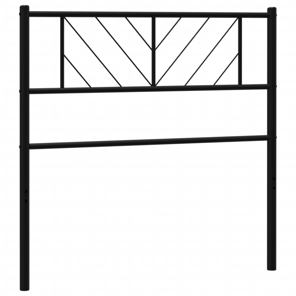 Metal Replace Headboard Black 90 cm
