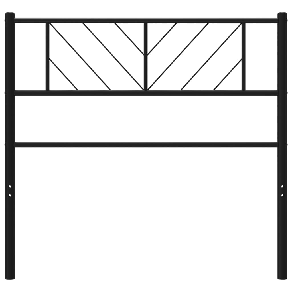 Metal Replace Headboard Black 90 cm