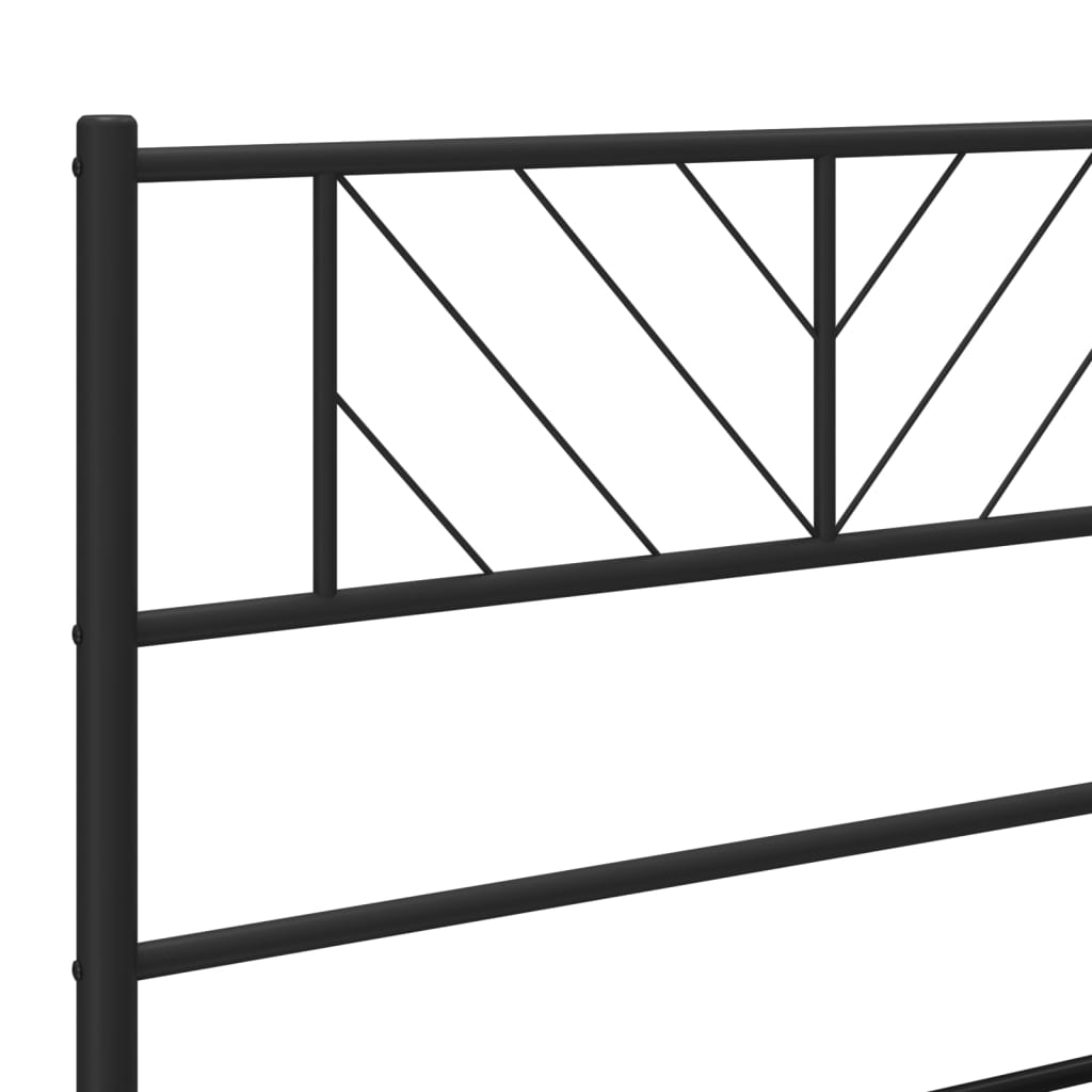 Metal Replace Headboard Black 90 cm