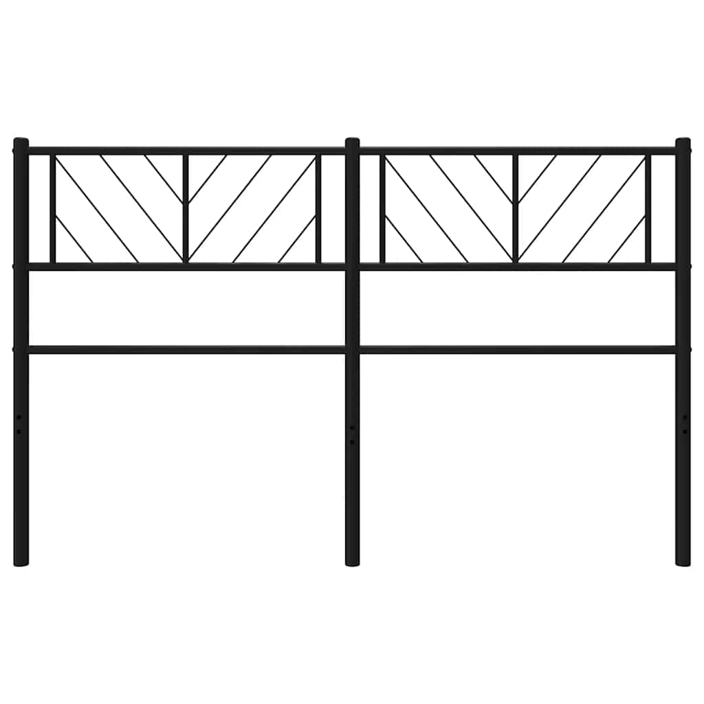 Metal Replace Headboard Black 135 cm