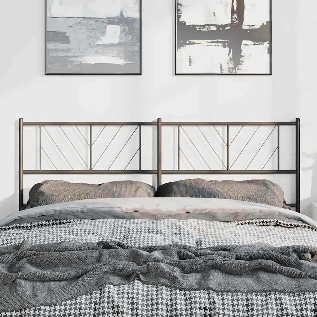 Metal Replace Headboard Black 135 cm
