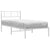 Metal Bed Frame without Mattress with Headboard White 90x190 cm