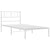 Metal Bed Frame without Mattress with Headboard White 90x190 cm