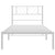 Metal Bed Frame without Mattress with Headboard White 90x190 cm