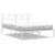 Metal Bed Frame without Mattress with Headboard White 135x190 cm