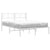 Metal Bed Frame without Mattress with Headboard White 135x190 cm