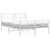Metal Bed Frame without Mattress with Footboard White 150x200 cm