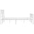 Metal Bed Frame without Mattress with Footboard White 150x200 cm