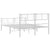 Metal Bed Frame without Mattress with Footboard White 150x200 cm