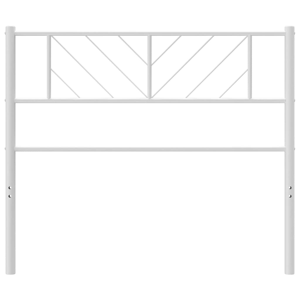 Metal Headboard White 107 cm King Single