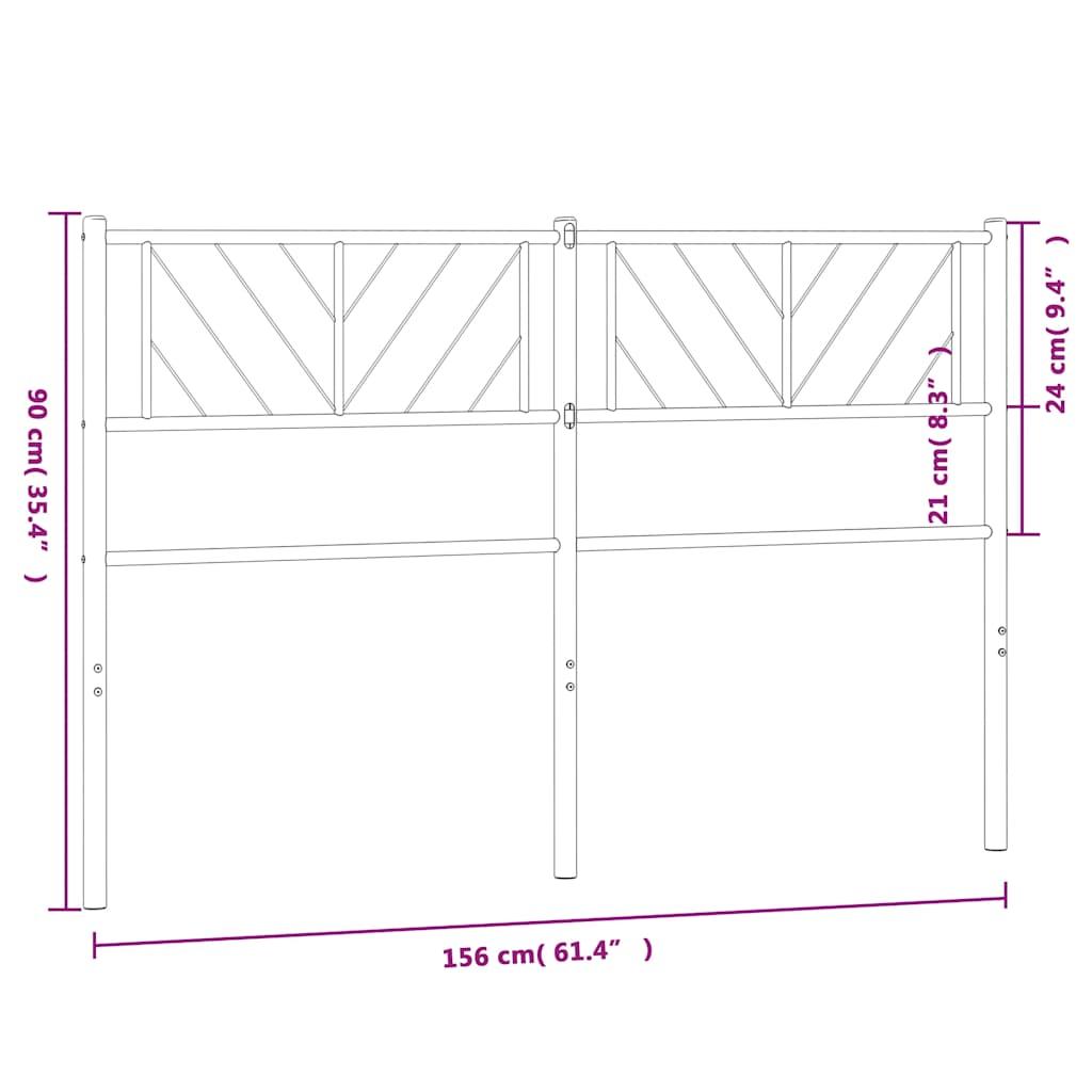 Metal Replace Headboard White 150 cm