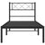 Metal Bed Frame without Mattress with Headboard Black 90x190 cm