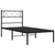 Metal Bed Frame without Mattress with Headboard Black 90x190 cm