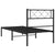 Metal Bed Frame without Mattress with Headboard Black 90x190 cm
