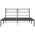 Metal Bed Frame without Mattress with Headboard Black 150x200 cm