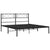 Metal Bed Frame without Mattress with Headboard Black 150x200 cm