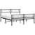 Metal Bed Frame without Mattress with Footboard Black 150x200 cm
