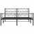 Metal Bed Frame without Mattress with Footboard Black 150x200 cm