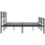 Metal Bed Frame without Mattress with Footboard Black 150x200 cm