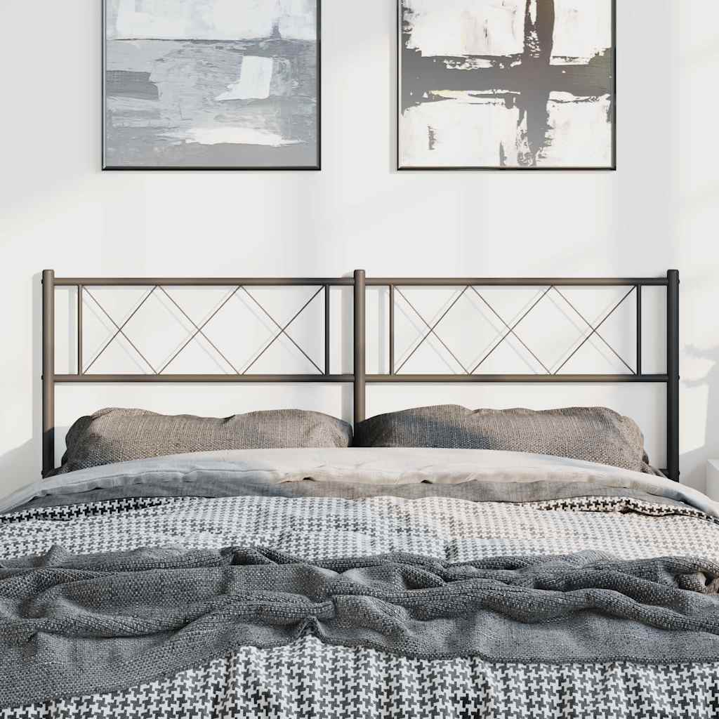 Metal Replace Headboard Black 135 cm
