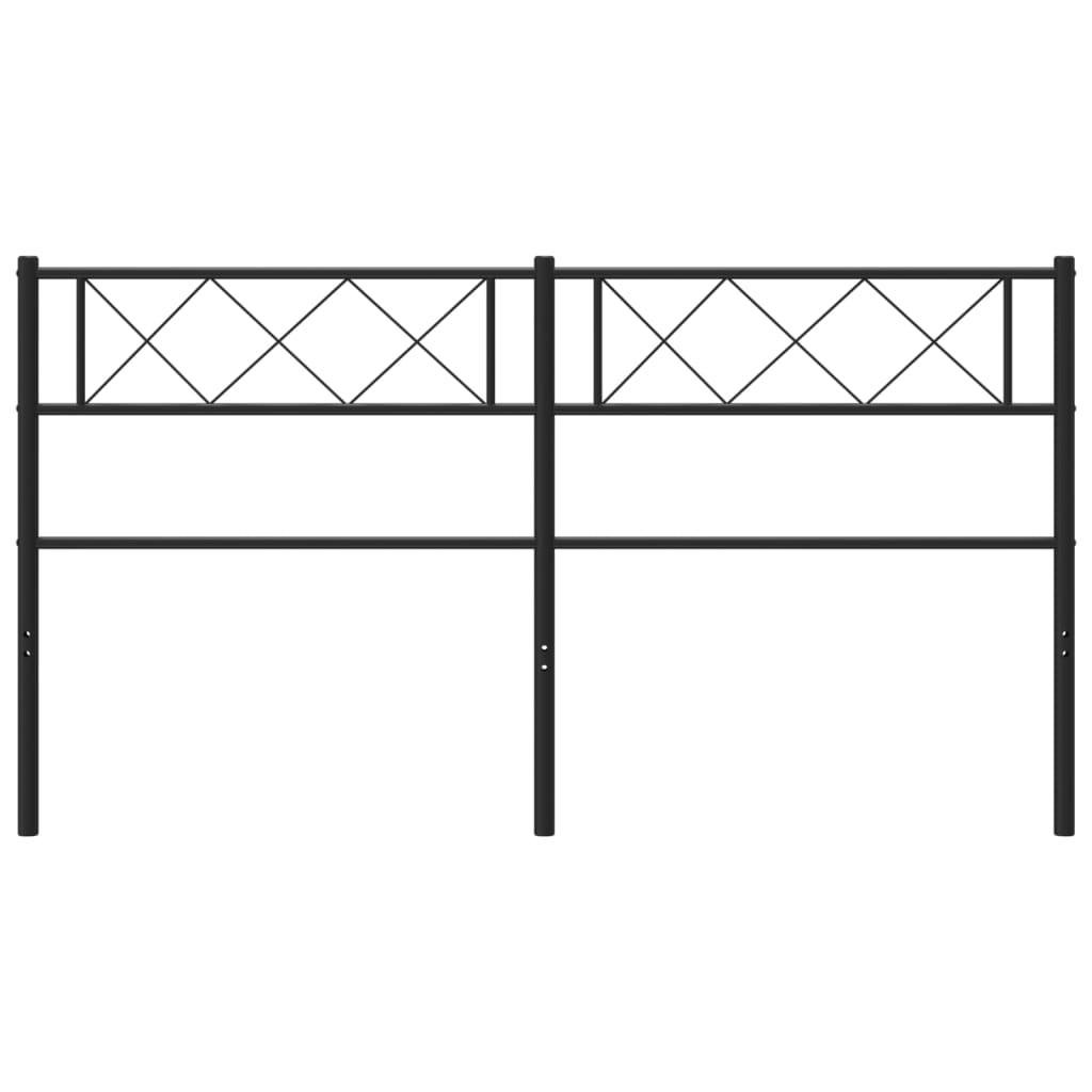 Metal Headboard Black 137 cm Double