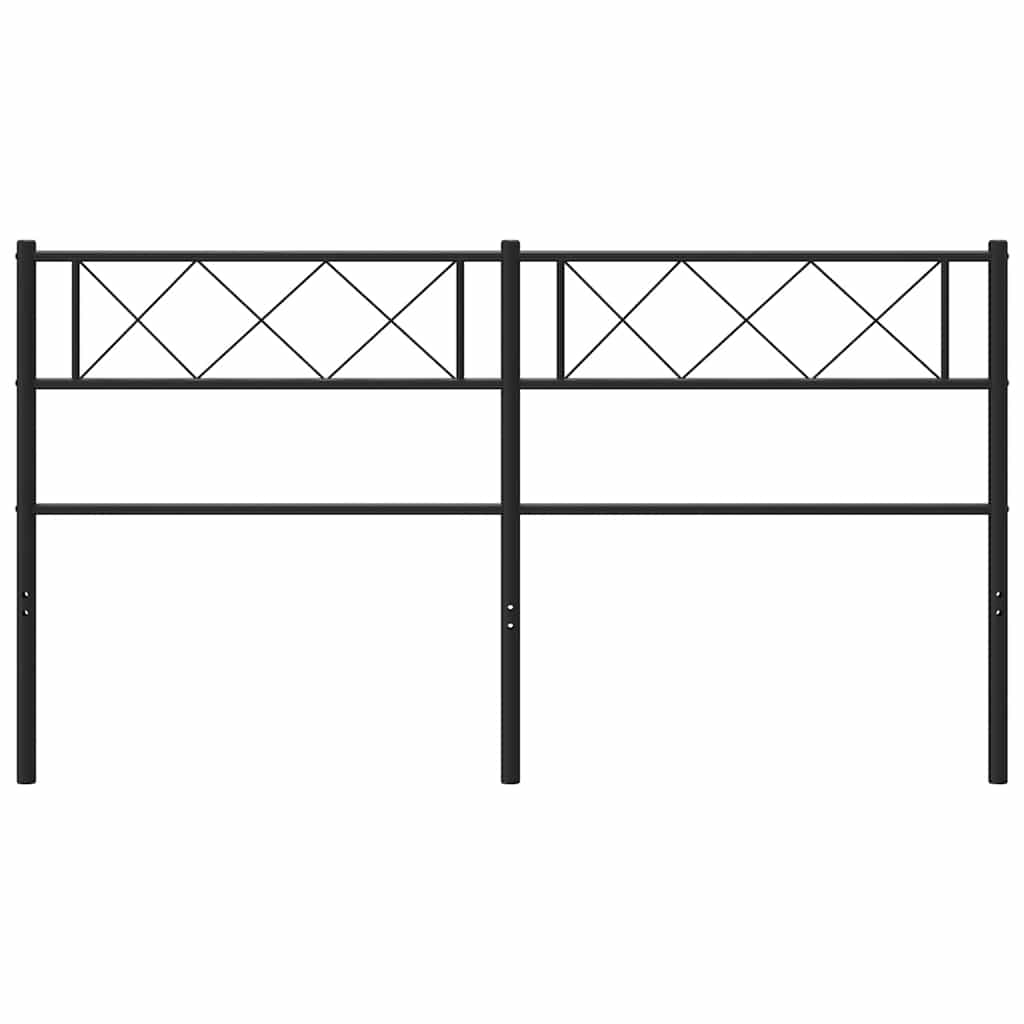 Metal Replace Headboard Black 135 cm
