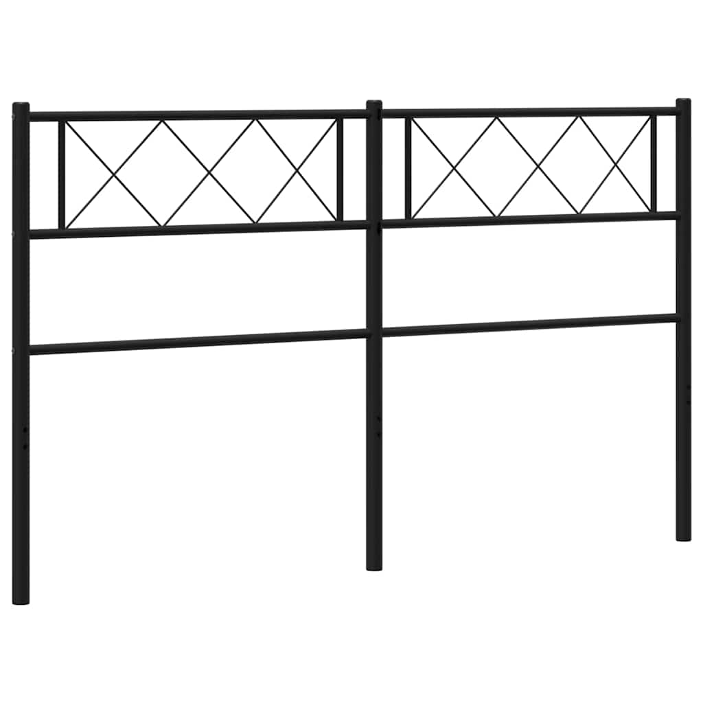Metal Replace Headboard Black 135 cm