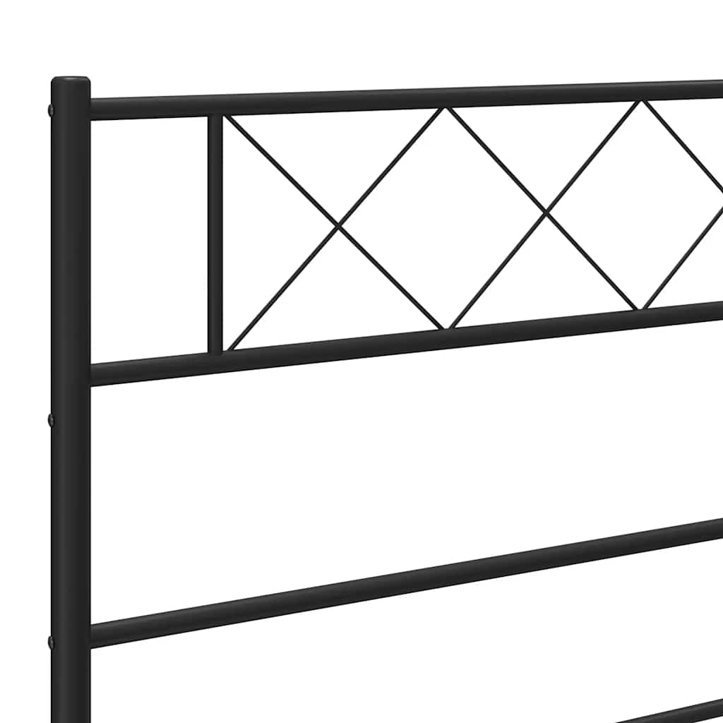 Metal Replace Headboard Black 135 cm