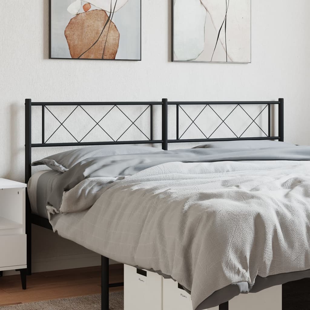 Metal Headboard Black 137 cm Double