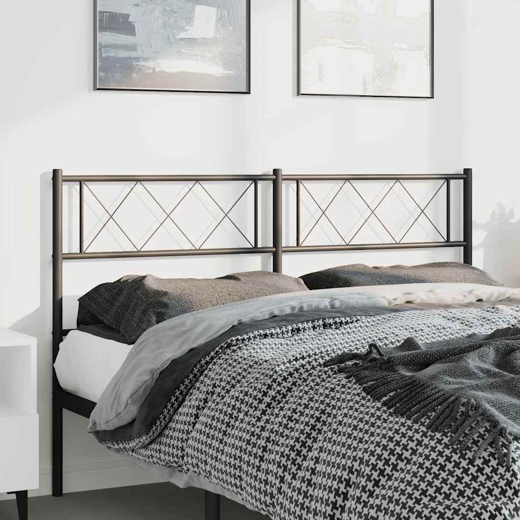Metal Replace Headboard Black 135 cm