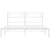 Metal Bed Frame without Mattress with Headboard White 135x190 cm