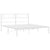 Metal Bed Frame without Mattress with Headboard White 150x200 cm
