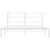 Metal Bed Frame without Mattress with Headboard White 150x200 cm