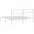 Metal Bed Frame without Mattress with Headboard White 150x200 cm