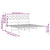 Metal Bed Frame without Mattress with Headboard White 150x200 cm