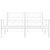 Metal Bed Frame without Mattress with Footboard White 135x190 cm