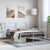 Metal Bed Frame without Mattress with Footboard White 135x190 cm