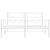 Metal Bed Frame without Mattress with Footboard White 150x200 cm
