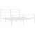 Metal Bed Frame without Mattress with Footboard White 150x200 cm