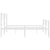 Metal Bed Frame without Mattress with Footboard White 150x200 cm