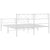 Metal Bed Frame without Mattress with Footboard White 150x200 cm