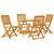 5 Piece Folding Garden Dining Set Solid Wood Acacia